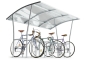 Bicycle shelter Application image with bicycles