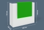 Counter VERA 120 white-green width 1200 mm, depth 400 mm, height reception shelf 1155 mm, height counter 1100 mm