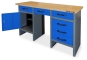 Workbench WT160/7 with shelf as additional storage surface in the cupboard element