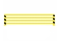 Collision protection crash barrier, 3600 mm long 800 mm high in front view