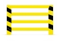 Collision protection crash barrier, 1230 mm long 800 mm high in front view