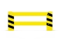 Collision protection crash barrier, 930 mm long 400 mm high in front view