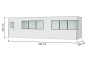 Warehouse office / prefab office PREFAB-27, 8 windows, 1 door (15 wall panels, 9 ceiling panels) 