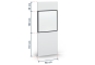 Hall office prefab window panel with dimensions Height above window 40 cm, height window 100 cm, height below window 110