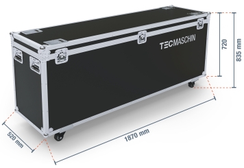 Transport box, Flightcase TB190-3-1 for 3 advertising displays, TecMaschin 