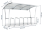 Bicycle shelter measured