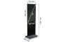 Digital advertising display in black with castors