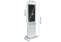 Mobile digital display totem DKST-LED43 with touch screen, 43 in Display, Android 11, White, 610 mm x 450 mm x 1.877 mm, TecMaschin 