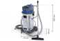 Wet/dry vacuum cleaner NTS80 with dimensions