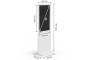 Digital display totem DKST-LED43 with touchscreen incl. transport box, White, 43 in Display, Android 11, TecMaschin 