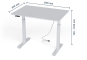 Milla electrically height-adjustable desk, dimensioned