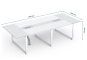 ANJA 280i-360i conference table grey-white, detailed view of the cable duct