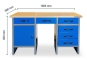 Workbench WT160/7 dimensions, width 1600 mm, depth 600 mm, height 850 mm, weight 72 kg
