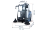 Battery-powered road sweeper SKM80E, 15.200 m²/h, 1.950 mm x 2.190 mm x 2.085 mm, wipeket 