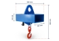 Load hook for forklift LH1000, Painted, 1.000 kg, SolidHub 