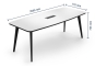 Conference table SOFIA200 White + 6 MARINA chairs 