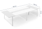 ANJA 360 conference table grey-white with dimensions height 750 mm, width 3600 mm, depth 1500 mm