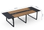 ANJA 360i conference table grey-walnut brown with dimensions height 750 mm, width 3600 mm, 1500 mm