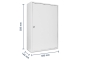 Key box with 200 hooks, width 380 mm, depth 140 mm, height 550 mm
