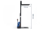 Electric forklift HE1200/3 Eye level sideways with dimensions