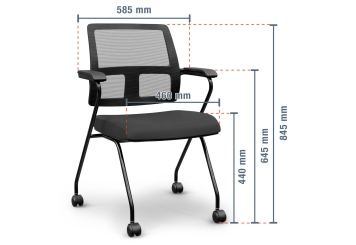 Conference table set ANJA360i in Grey-nut brown with induction charging station + 14 EMMA chairs 
