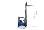 Forklift truck 3500 kg extended with dimensions