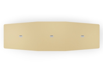 Conference table ELLA480 beige with cable duct for 16–18 people 