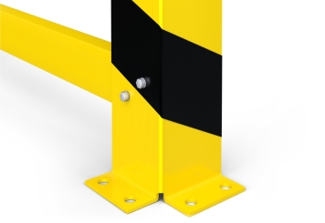 Collision protection, crash protection rail, 930 mm long, 800 mm tall 