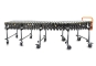 Scissor roller conveyor FRB-P5 with PVC rollers Side view, pushed together