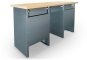 Workbench WT160/7 rear, rear panel made of steel in grey