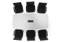 Conference table SOFIA200 White + 6 MARINA chairs 