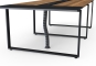 ANJA 280i-360i conference table grey-walnut brown in detail view of the cable duct