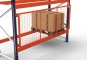 Pallet rack mesh rear wall