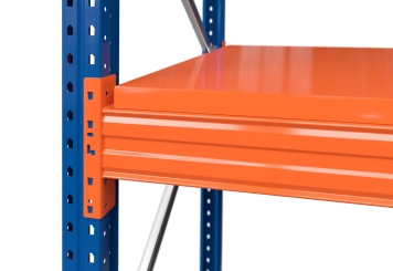13,2 m pallet racking PR4500 / 110 cm deep / 7 m high / 5 levels / rack layer Steel 