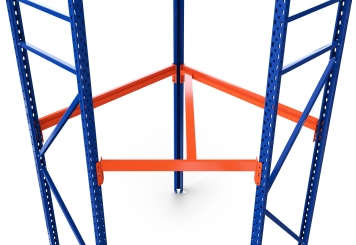 110 cm Rear corner brace for 600 mm deep storage rack LR2000 incl. 2 locking pins 