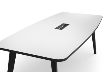 Conference table SOFIA200 White + 6 MARINA chairs 