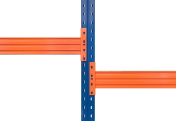 36,5 m pallet racking PR4500 / 80 cm deep / 7 m high / 4 levels / rack layer Wire mesh 