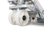 You can see the wheel of the stainless steel hand pallet truck.