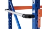 Mobile storage rack upright profile with handle