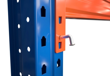 28 m pallet rack PR4500 / 110 cm deep / 6,5 m high / 3 levels / shelf Galvanised mesh 