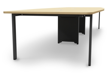 Conference table ELLA480 beige with cable duct for 16–18 people 