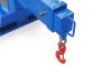 Crane arm for forklift truck, max. load 2500 kg, handle in detail view with hook