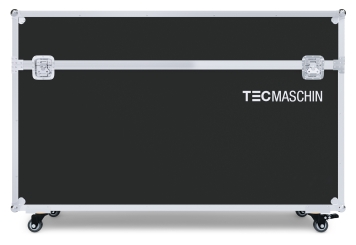 Mobile digital display totem DKS-LED65 incl. transport box, 65 in display, Android 13, Black, 870 mm x 450 mm x 1.555 mm, TecMaschin 