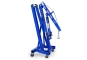 Hydraulic motorised crane MHK2000 in perspective with folded chassis from the right