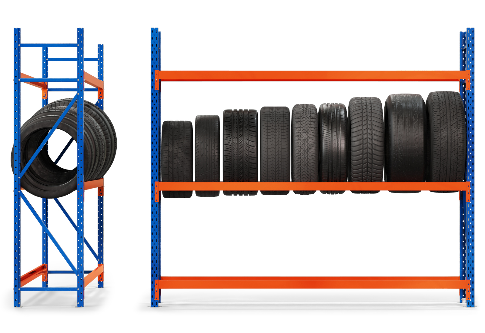 Height of the tire rack